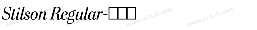 Stilson Regular字体转换 Stilson Regular字体转换
